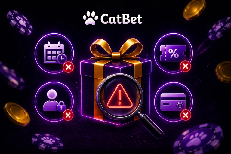 Почему бонус CatBet не работает — невыполненный вейджер, истёкший срок, минимальный депозит не внесён и ограничения на игры
